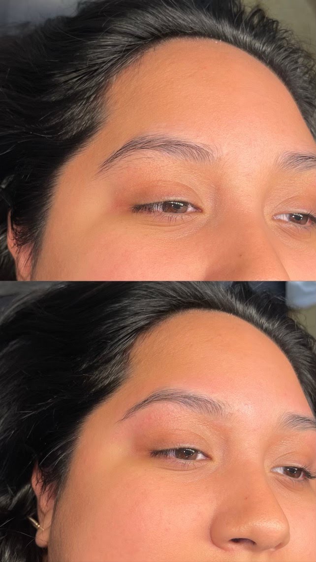 brow wax before and after